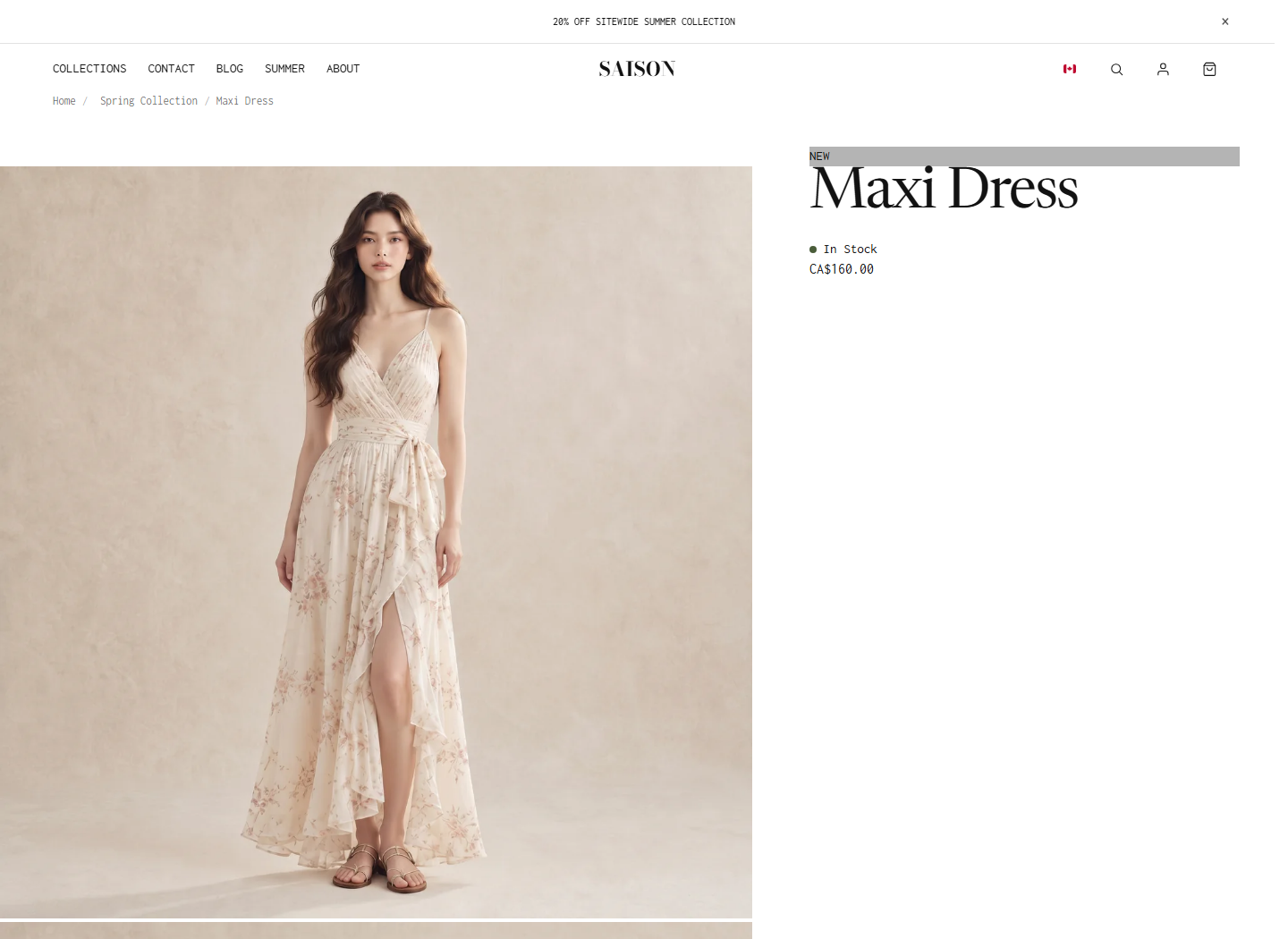 SAISON 60/40 product page view
